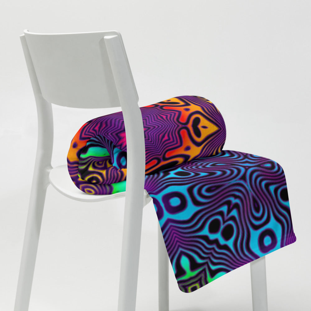 "Surf's Up" THROW BLANKET, 50″×60″, Lifestyle 2