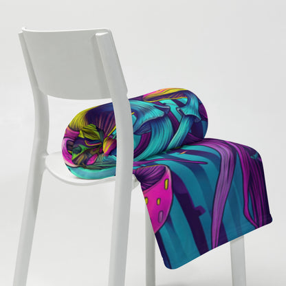 "Mushroom Forest" THROW BLANKET, 50″×60″, Lifestyle 2