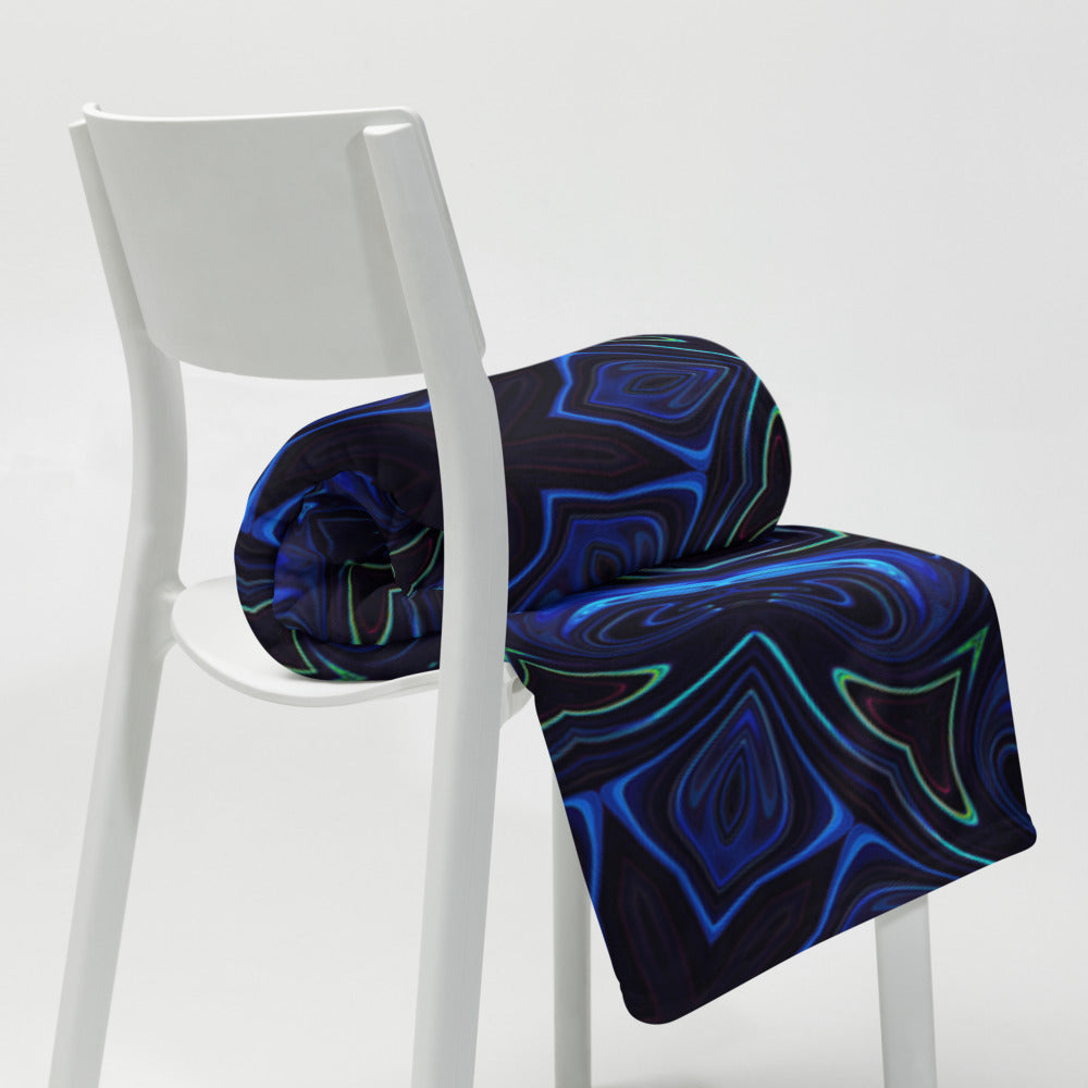 "Liquid Night" THROW BLANKET, 50″×60″, Lifestyle 2