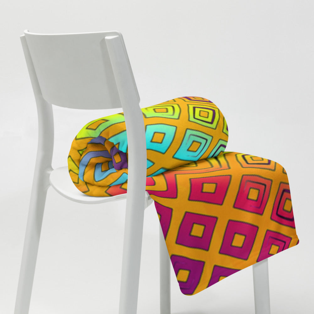 "Peacocking" THROW BLANKET, 50″×60″, Lifestyle 2