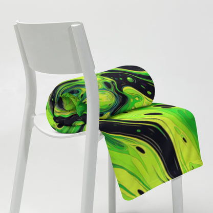 "Slimer" THROW BLANKET, 50″×60″, Lifestyle 2