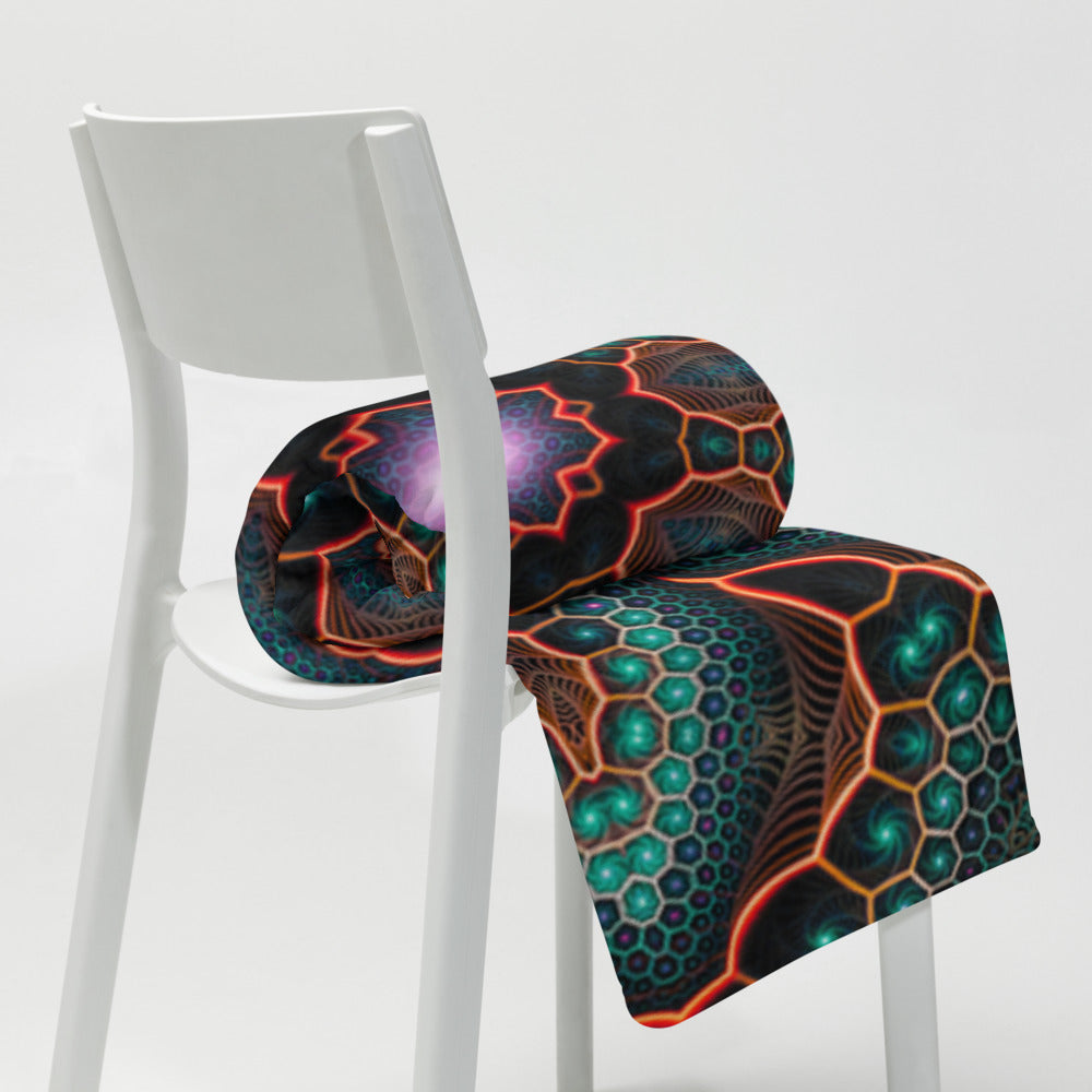 "Multiverse" THROW BLANKET, 50″×60″, Lifestyle 2