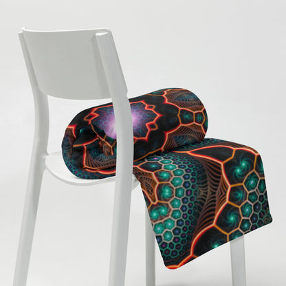 "Multiverse" THROW BLANKET, 50″×60″, Lifestyle 2