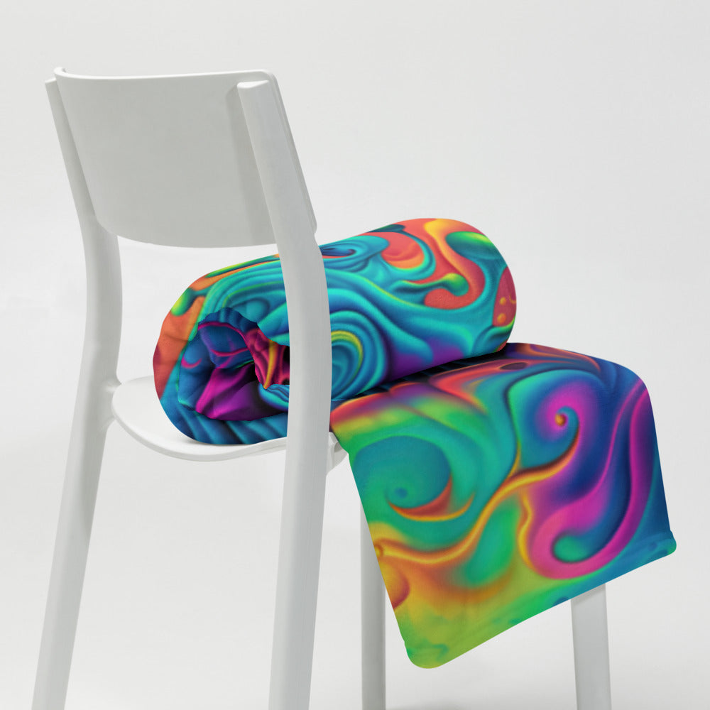 "Void Destroyer" THROW BLANKET, 50″×60″, Lifestyle 2
