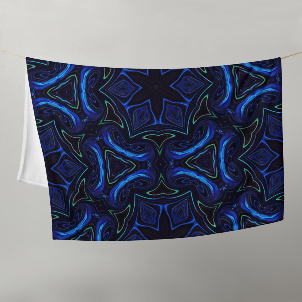 "Liquid Night" THROW BLANKET, 50″×60″, Front