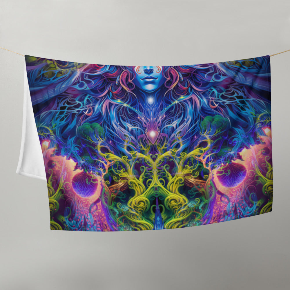 "The Sacred Vine" THROW BLANKET, 50″×60″, Front