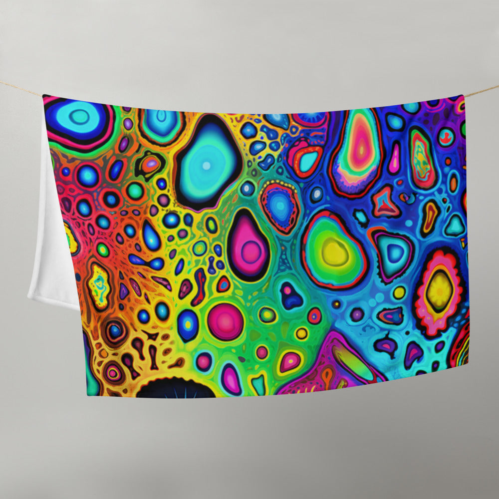 "Psycho Leopard" THROW BLANKET, 50″×60″, Front