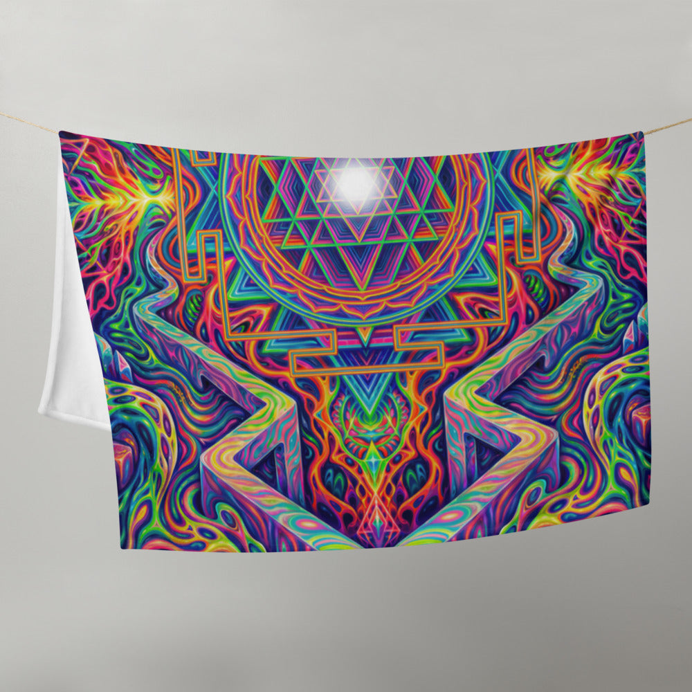 "Oh My Sri Yantra" THROW BLANKET, 50″×60″, Front