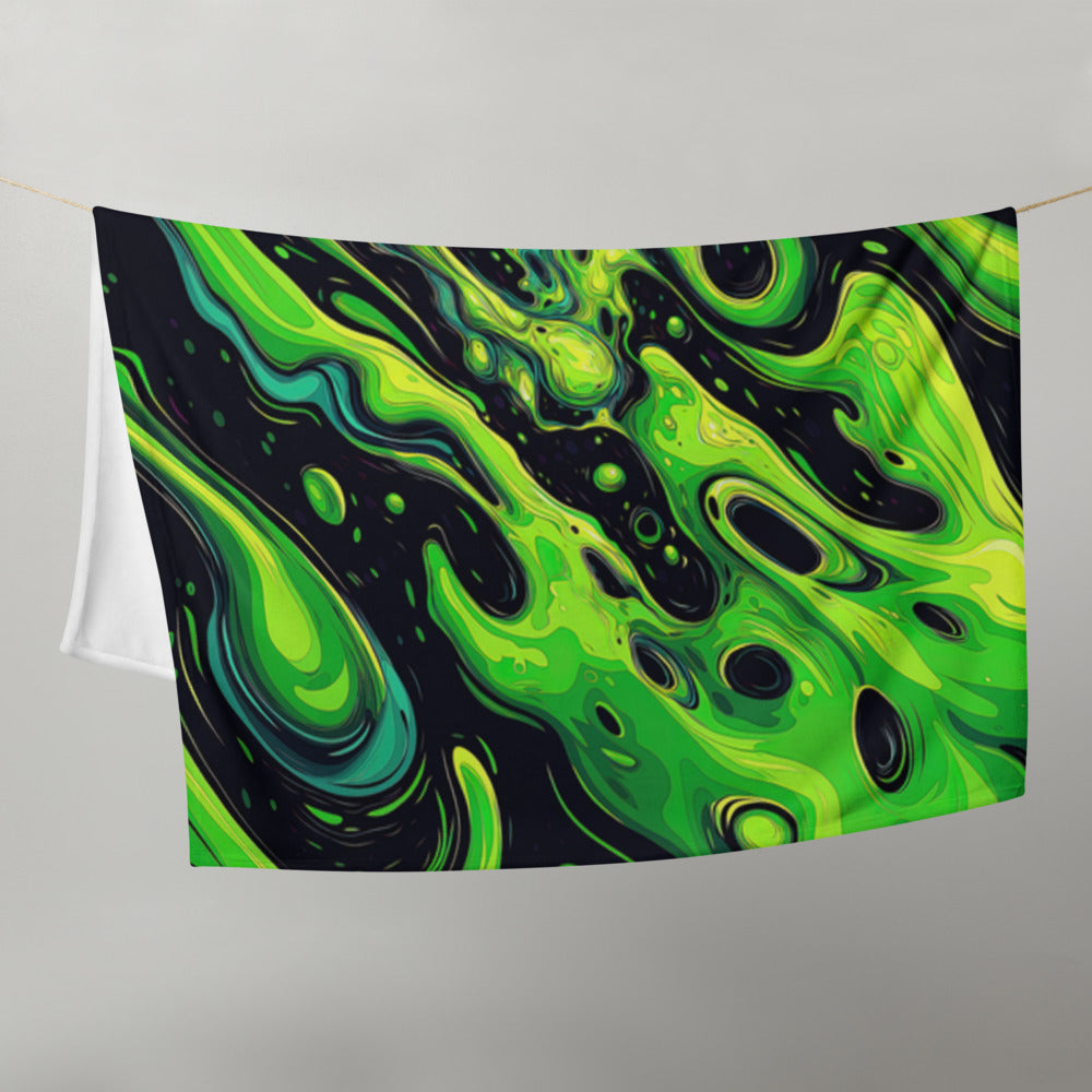 "Slimer" THROW BLANKET, 50″×60″, Front