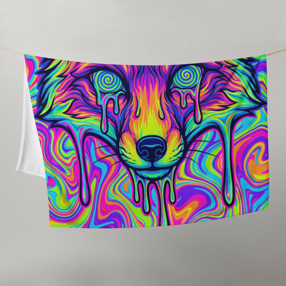 "Fox Hole" THROW BLANKET, 50″×60″, Front
