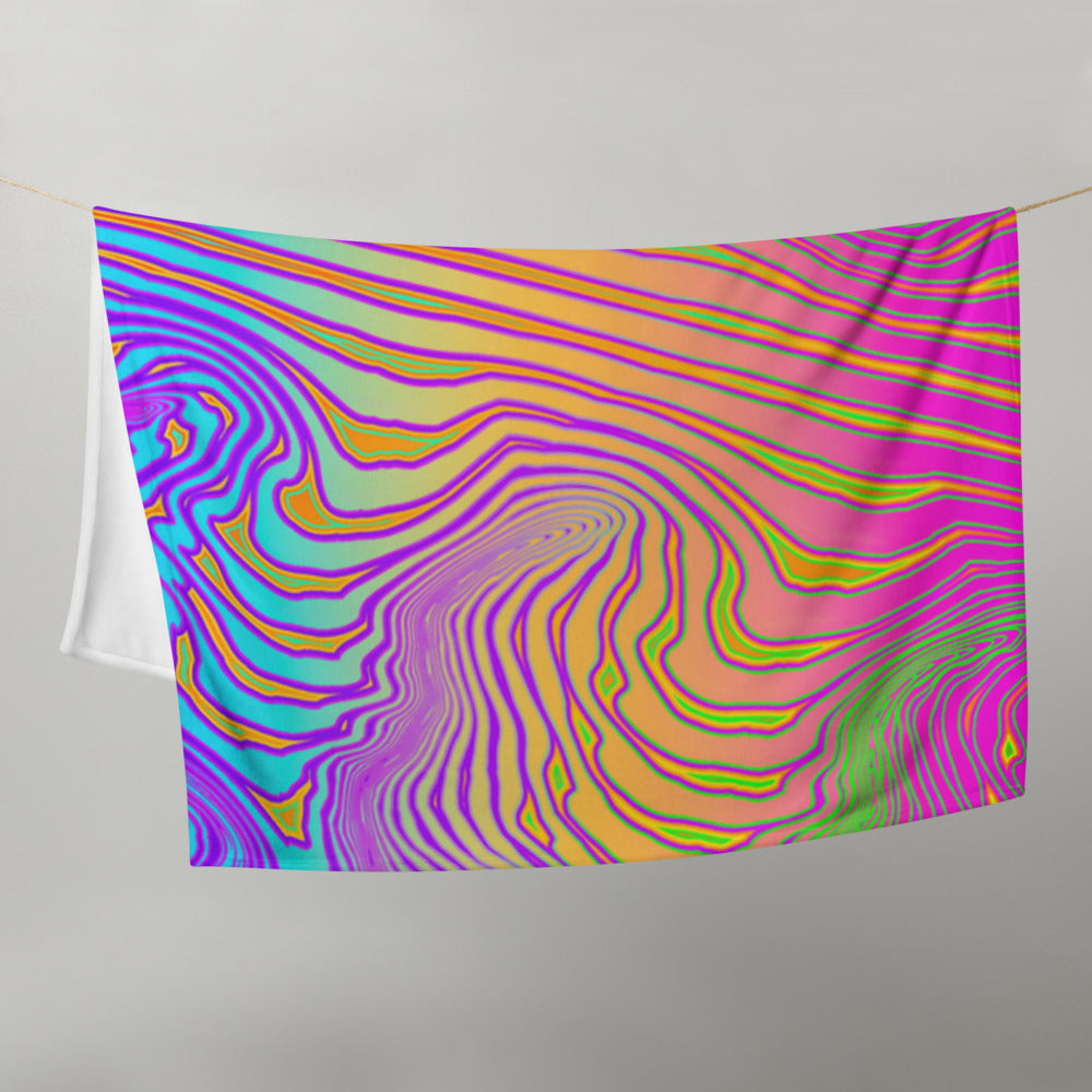 "Neon King" THROW BLANKET, 50″×60″, Front
