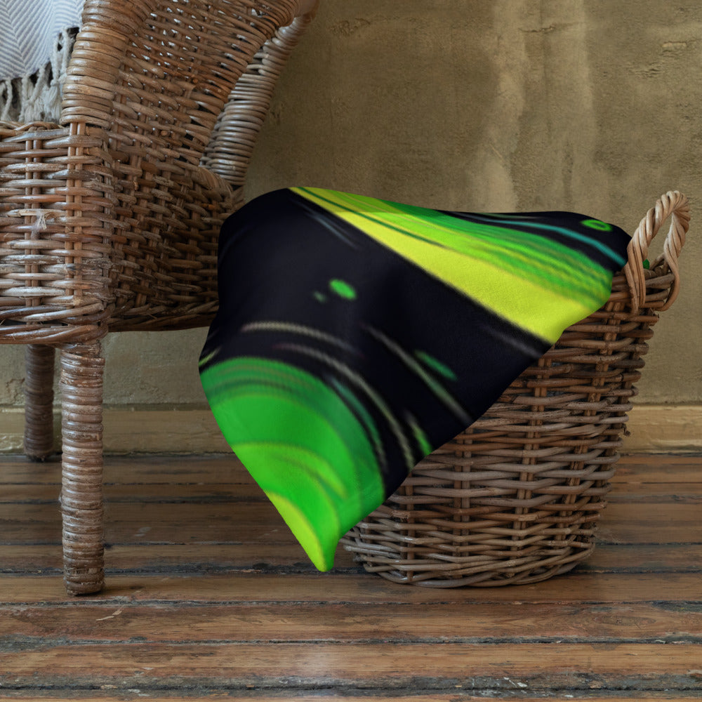 "Slimer" THROW BLANKET, 50″×60″, Lifestyle