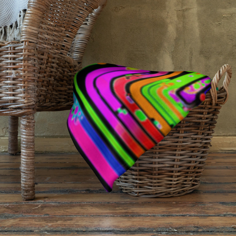 "Borg Rave" THROW BLANKET, 50″×60″, Lifestyle