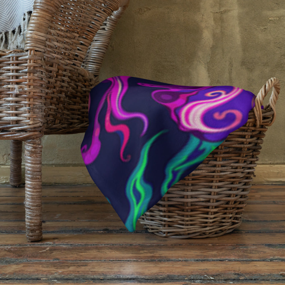 "Mush Tree So Color" THROW BLANKET, 50″×60″, Lifestyle