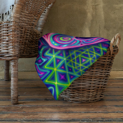 "Oh My Sri Yantra" THROW BLANKET, 50″×60″, Lifestyle