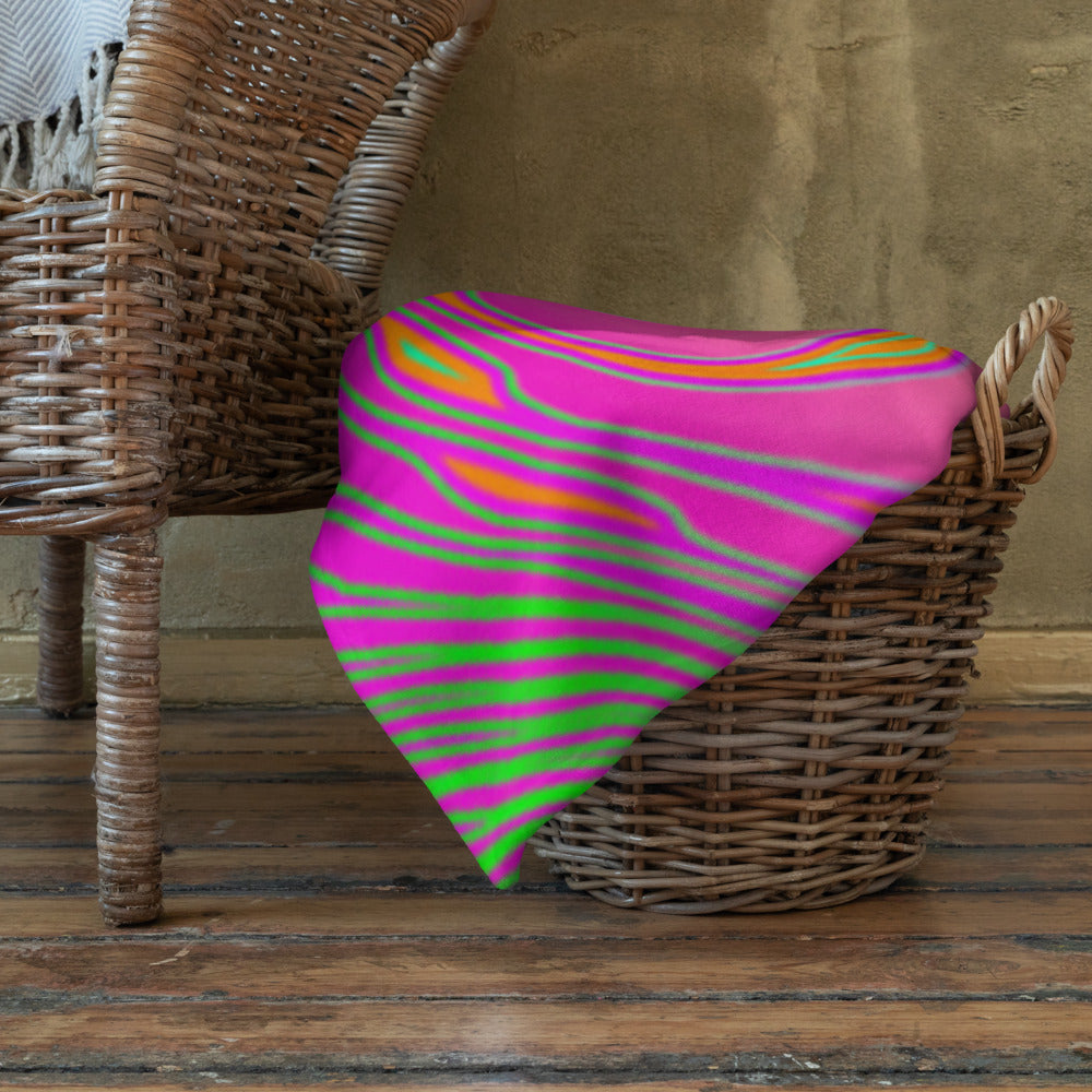 "Neon King" THROW BLANKET, 50″×60″, Lifestyle
