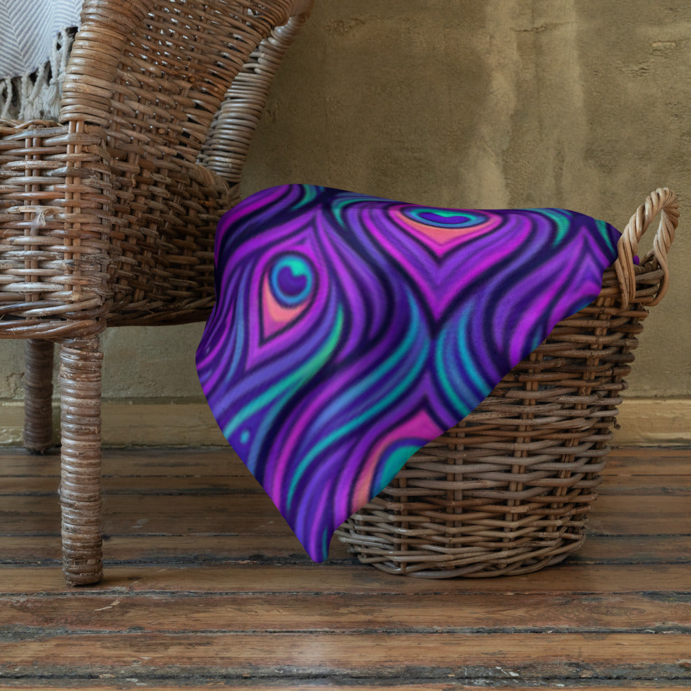 "Shamanic Emanation" THROW BLANKET, 50″×60″, Lifestyle