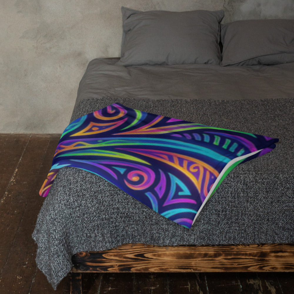 "Watchful Eyes" THROW BLANKET, 50″×60″, Lifestyle 2