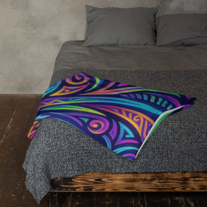 "Watchful Eyes" THROW BLANKET, 50″×60″, Lifestyle 2