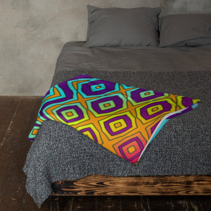"Peacocking" THROW BLANKET, 50″×60″, Lifestyle 2