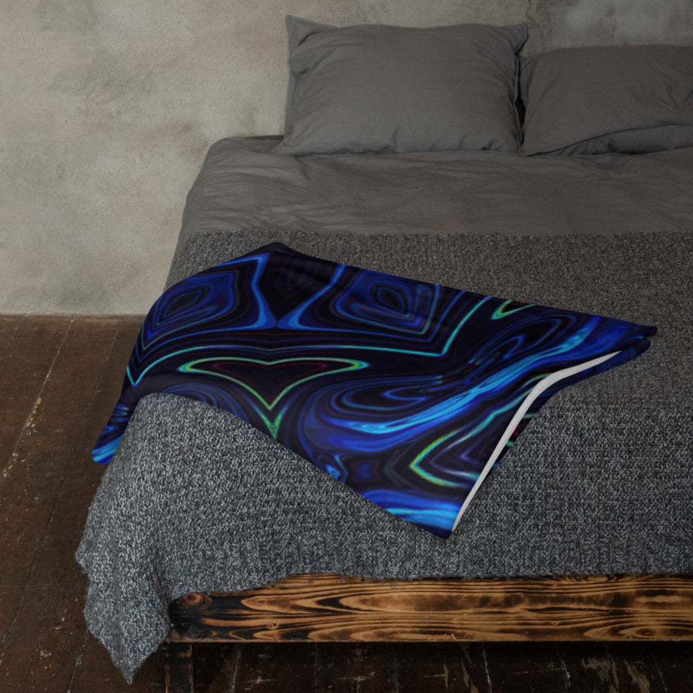 "Liquid Night" THROW BLANKET, 50″×60″, Lifestyle 2