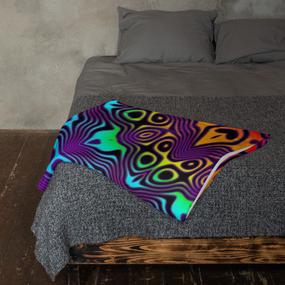 "Surf's Up" THROW BLANKET, 50″×60″, Lifestyle 2