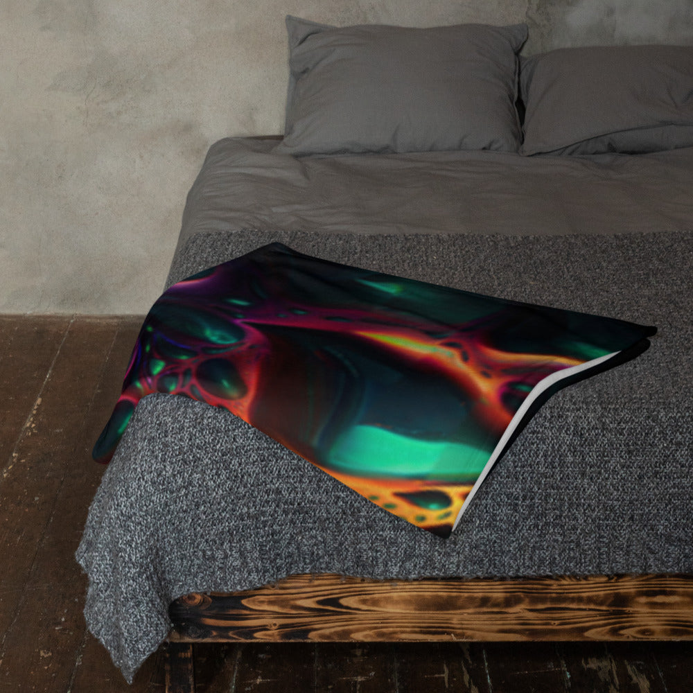 "The Dark Side" THROW BLANKET, 50″×60″, Lifestyle 2