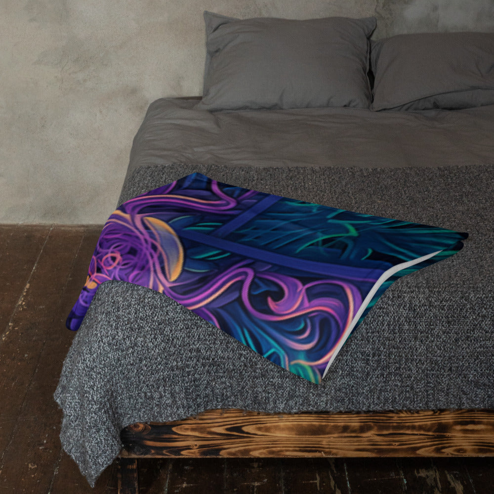 "Belladonna V2" THROW BLANKET, 50″×60″, Lifestyle 2