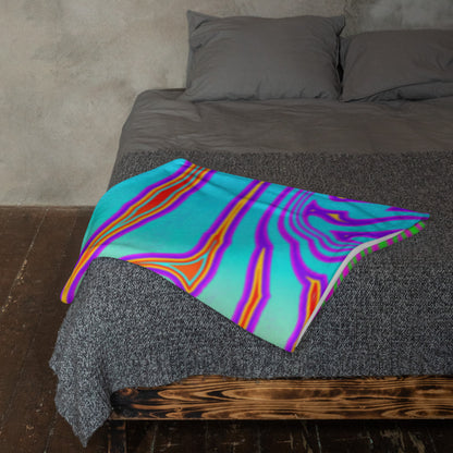 "Neon King" THROW BLANKET, 50″×60″, Lifestyle 2