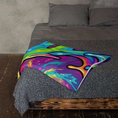 "Astro Burst" THROW BLANKET, 50″×60″, Lifestyle 2