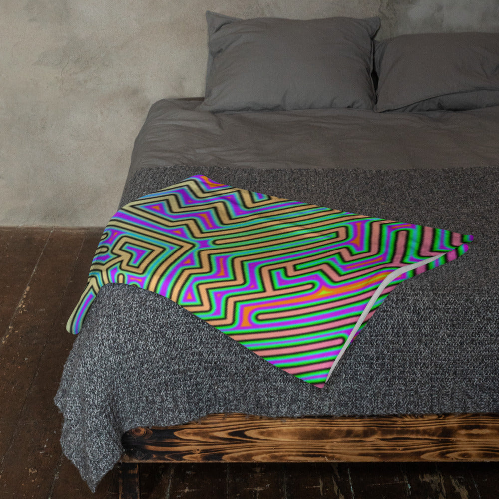 "Corteca V2" THROW BLANKET, 50″×60″, Lifestyle 2