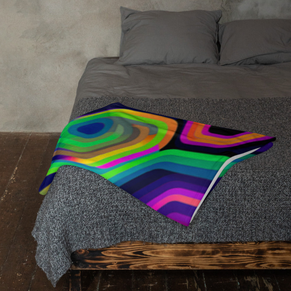 "Tripnotist" THROW BLANKET, 50″×60″, Lifestyle 2