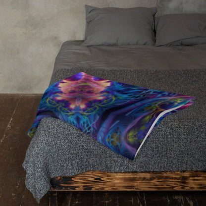 "The Sacred Circle" THROW BLANKET, 50″×60″, Lifestyle 2