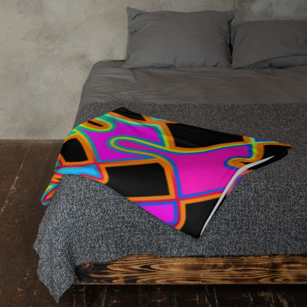 "Here We Go" THROW BLANKET, 50″×60″, Lifestyle 2