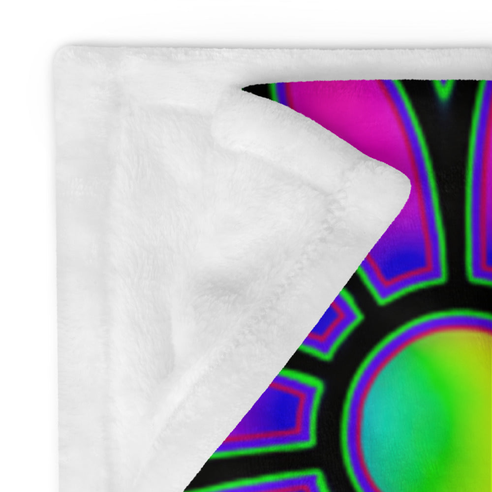 "Mystic Floral Collage" THROW BLANKET, 50″×60″, Product details