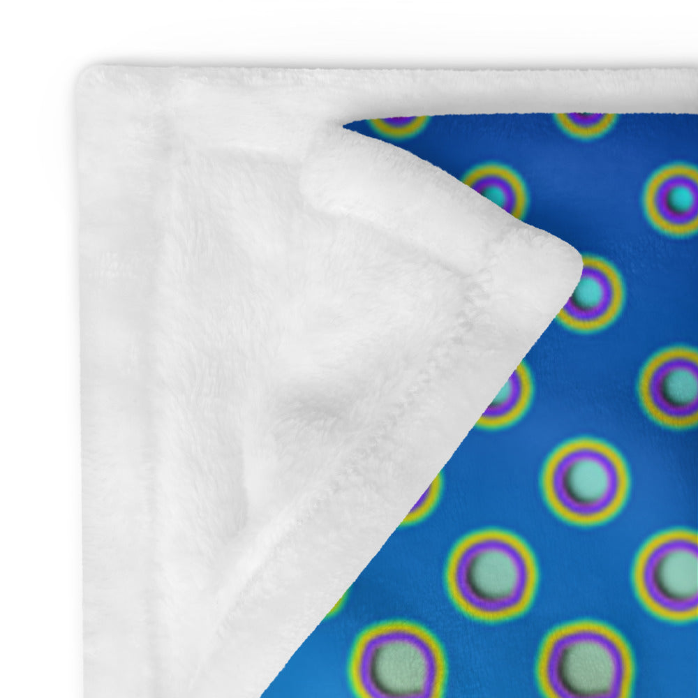 "Morphing Cycles Blue" THROW BLANKET, 50″×60″, Product details