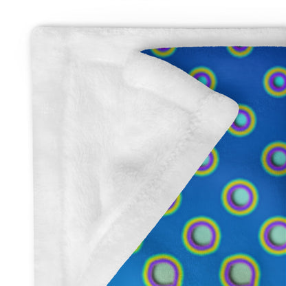 "Morphing Cycles Blue" THROW BLANKET, 50″×60″, Product details