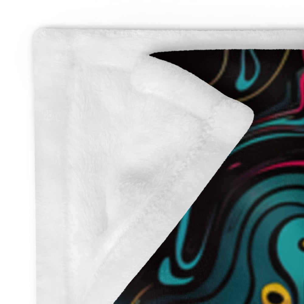 "Neon Oil" THROW BLANKET, 50″×60″, Product details