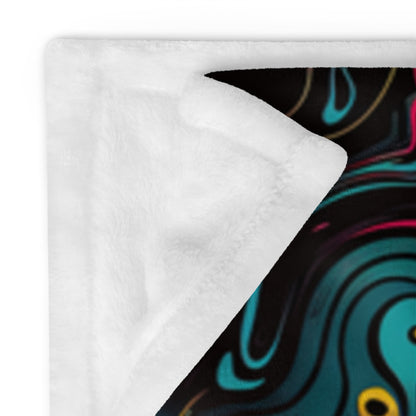 "Neon Oil" THROW BLANKET, 50″×60″, Product details