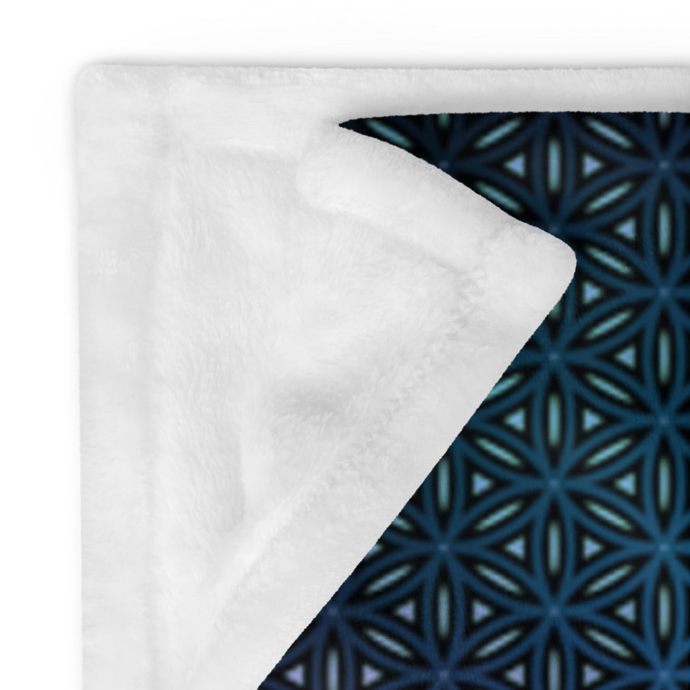 "Rainbow Flower of Life Pattern" THROW BLANKET, 50″×60″, Product details