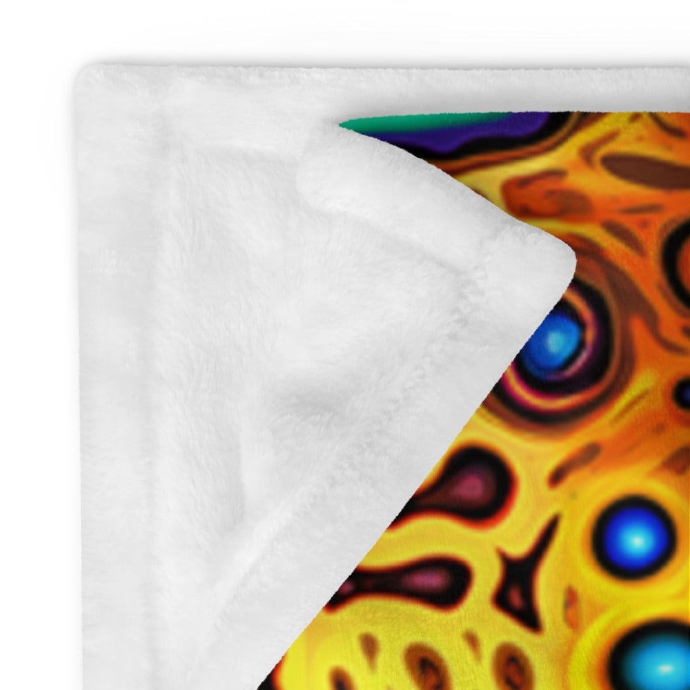 "Psycho Leopard" THROW BLANKET, 50″×60″, Product details