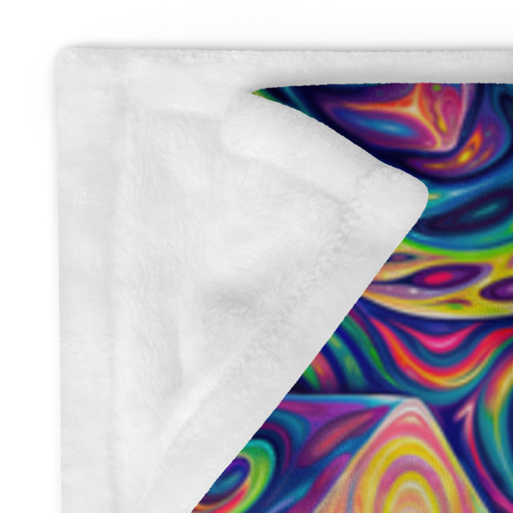 "Oh My Sri Yantra" THROW BLANKET, 50″×60″, Product details