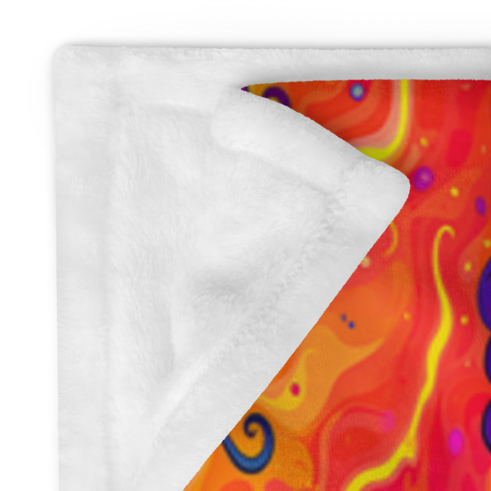 "Mush Tree So Color" THROW BLANKET, 50″×60″, Product details