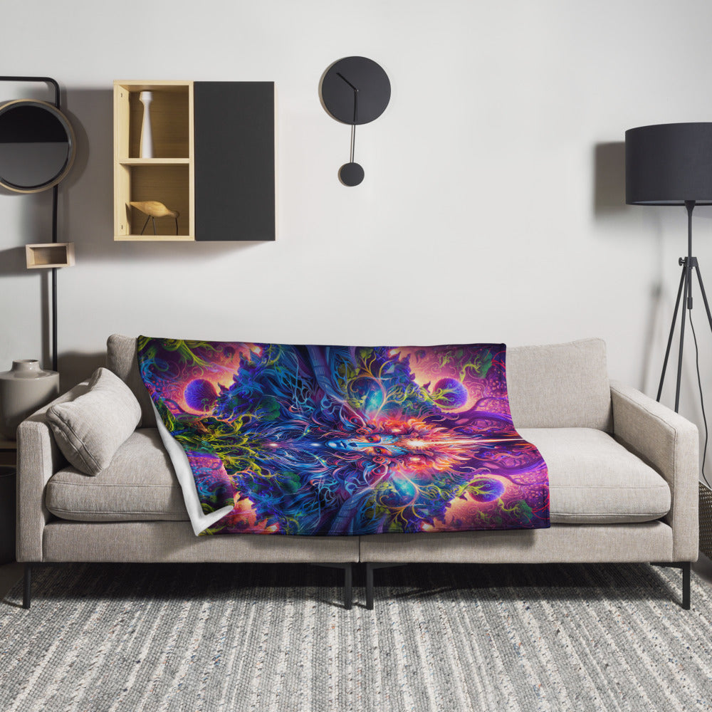 "The Sacred Vine" THROW BLANKET, 50″×60″, Lifestyle