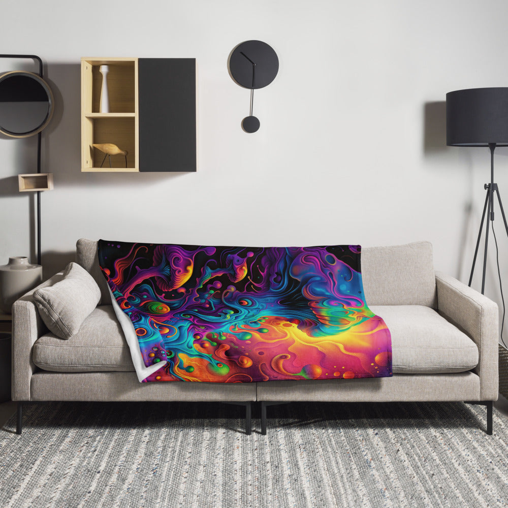 "Void Destroyer" THROW BLANKET, 50″×60″, Lifestyle