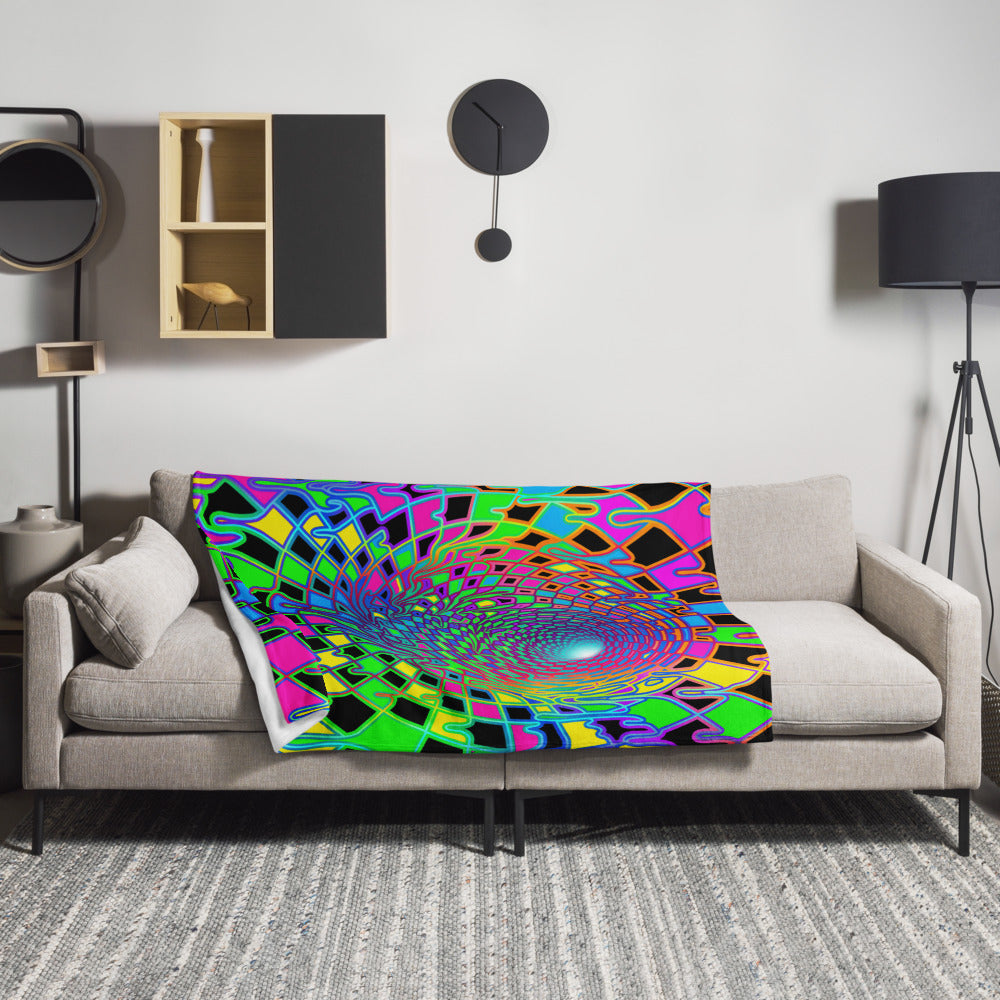 "Here We Go" THROW BLANKET, 50″×60″, Lifestyle