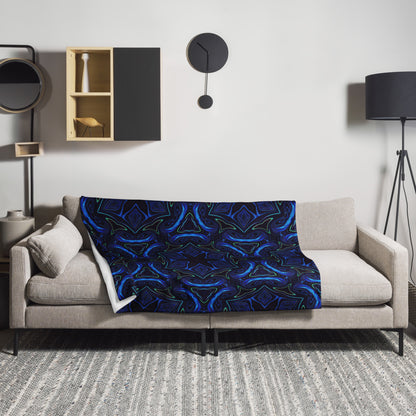 "Liquid Night" THROW BLANKET, 50″×60″, Lifestyle