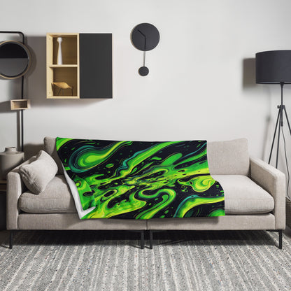 "Slimer" THROW BLANKET, 50″×60″, Lifestyle