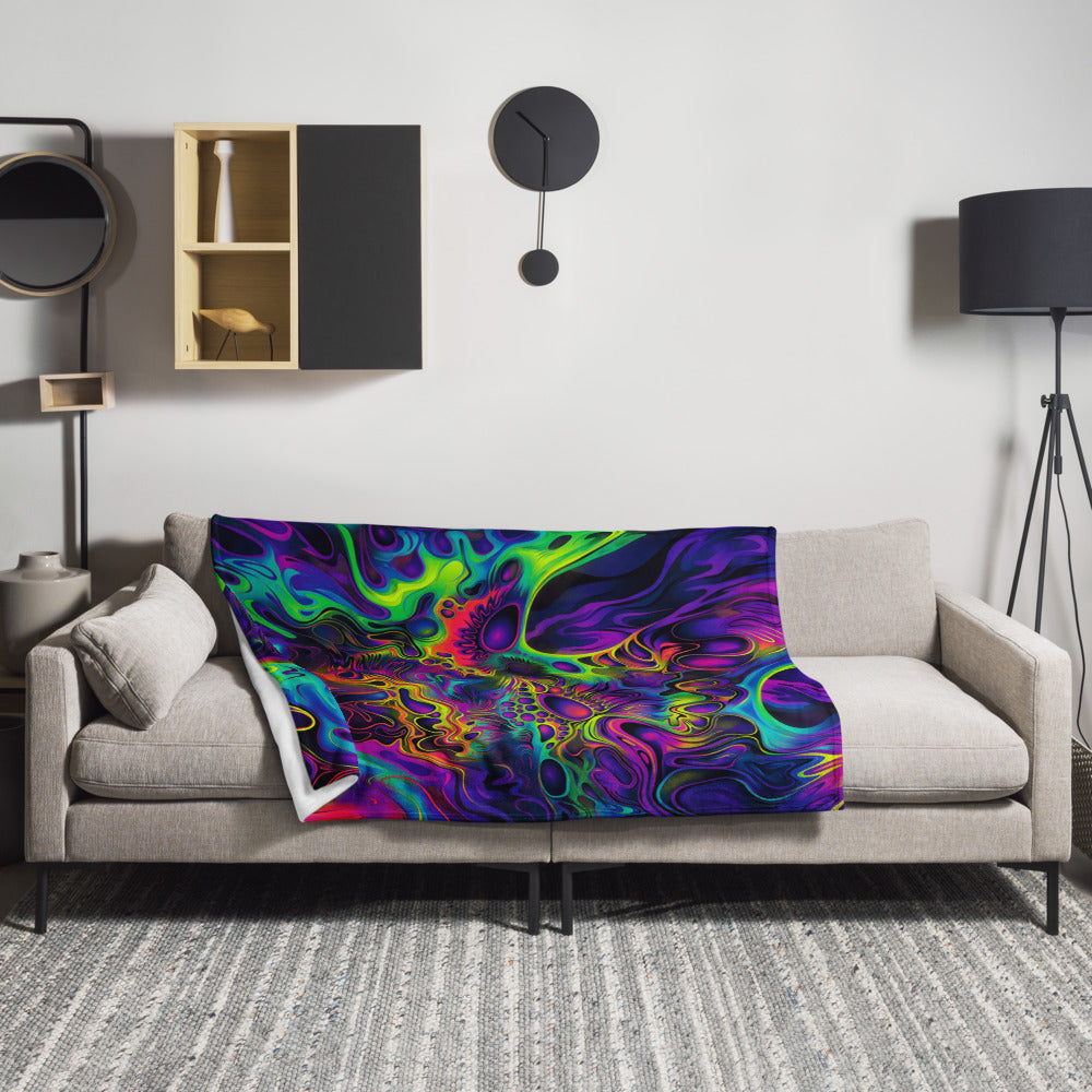 "Still Trippin'" THROW BLANKET, 50″×60″, Lifestyle