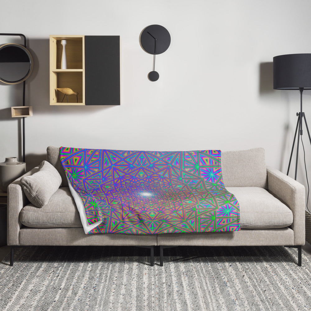 "Flower of Tron" THROW BLANKET, 50″×60″, Lifestyle